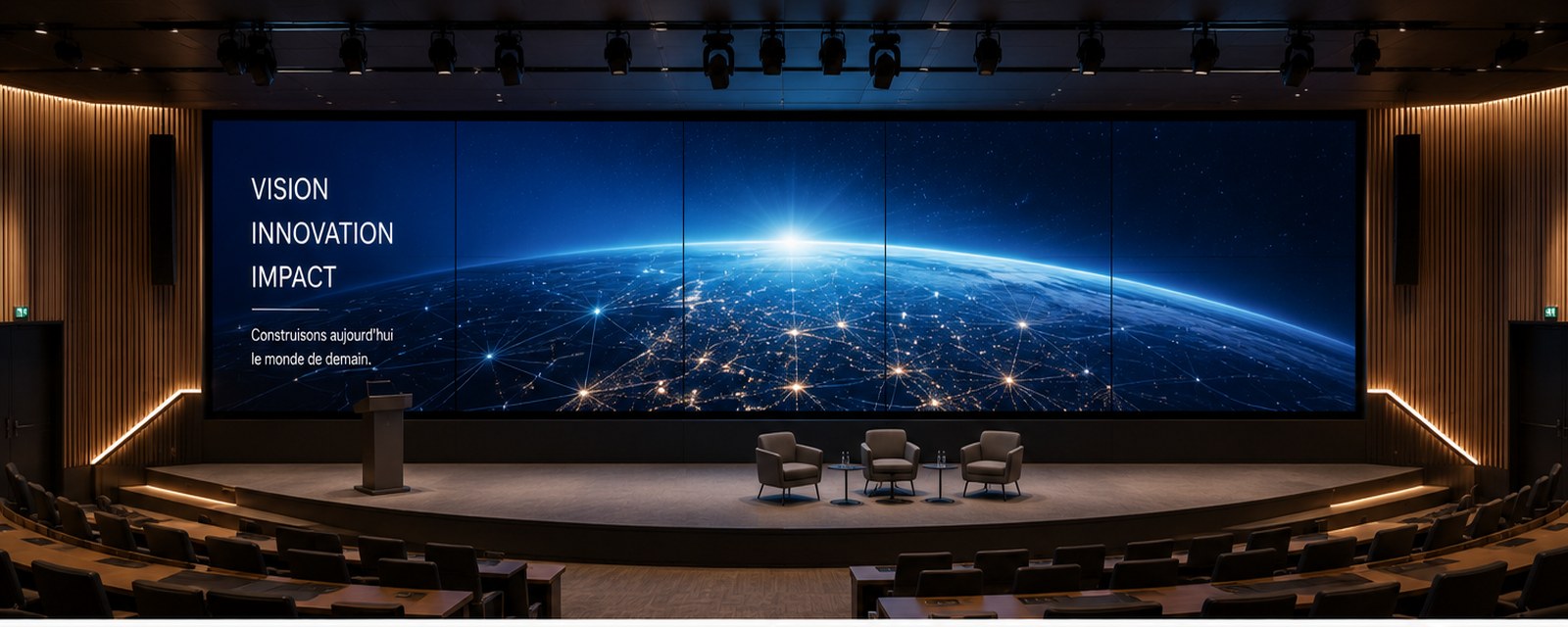 Mur d'image et salle audiovisuelle professionnelle